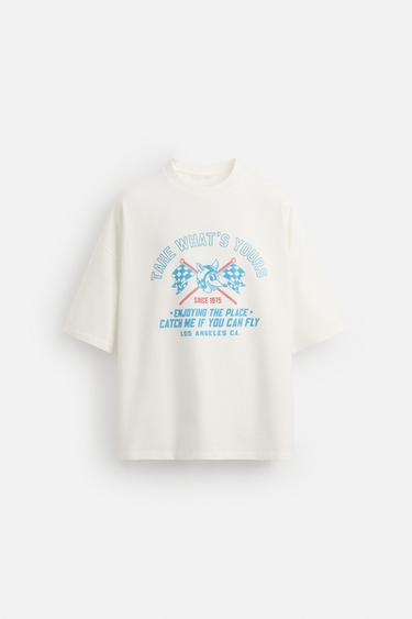 WASHED PRINT SWEATSHIRT - Cream by Zara - Image 0