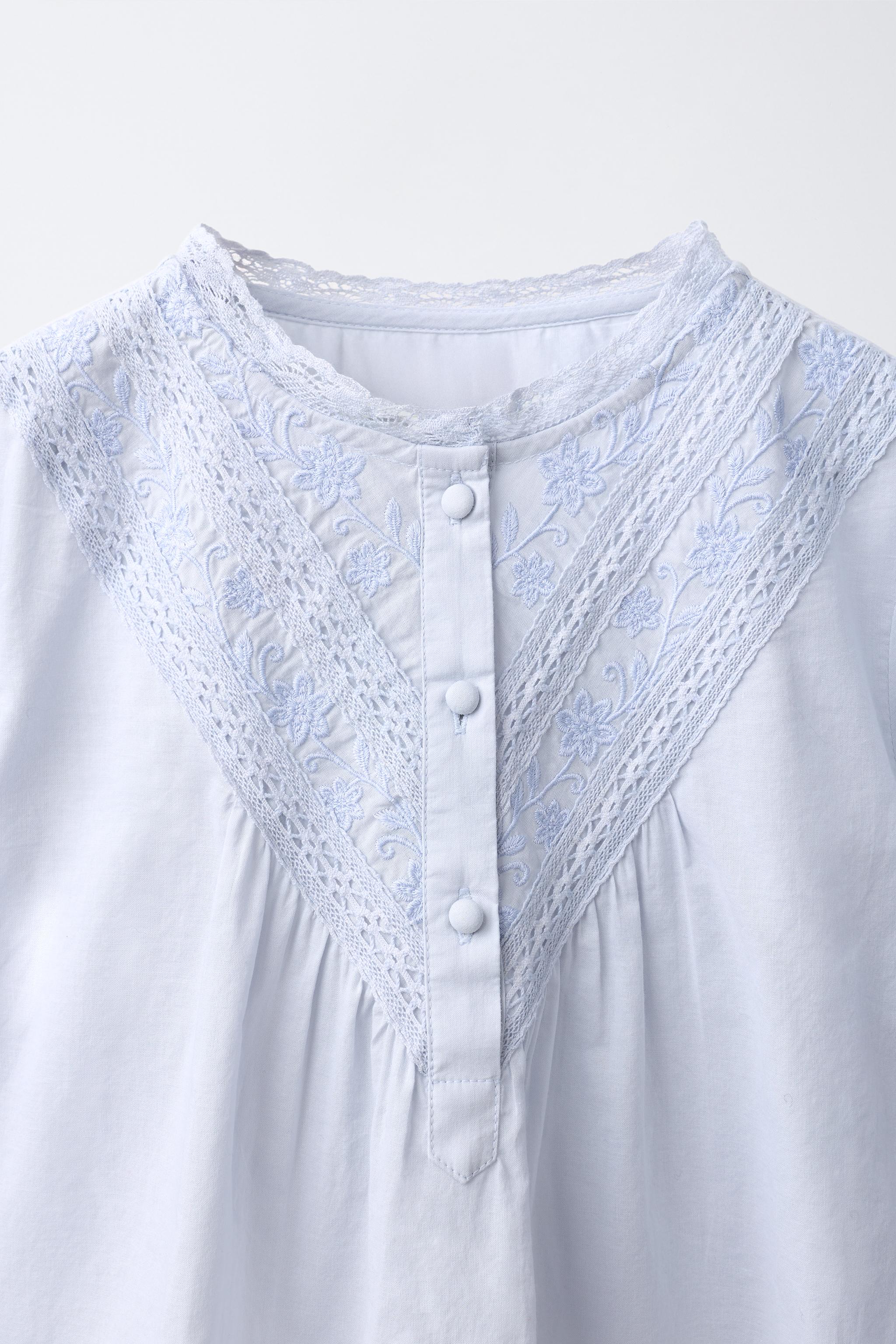 EMBROIDERED YOKE ROMANTIC SHIRT