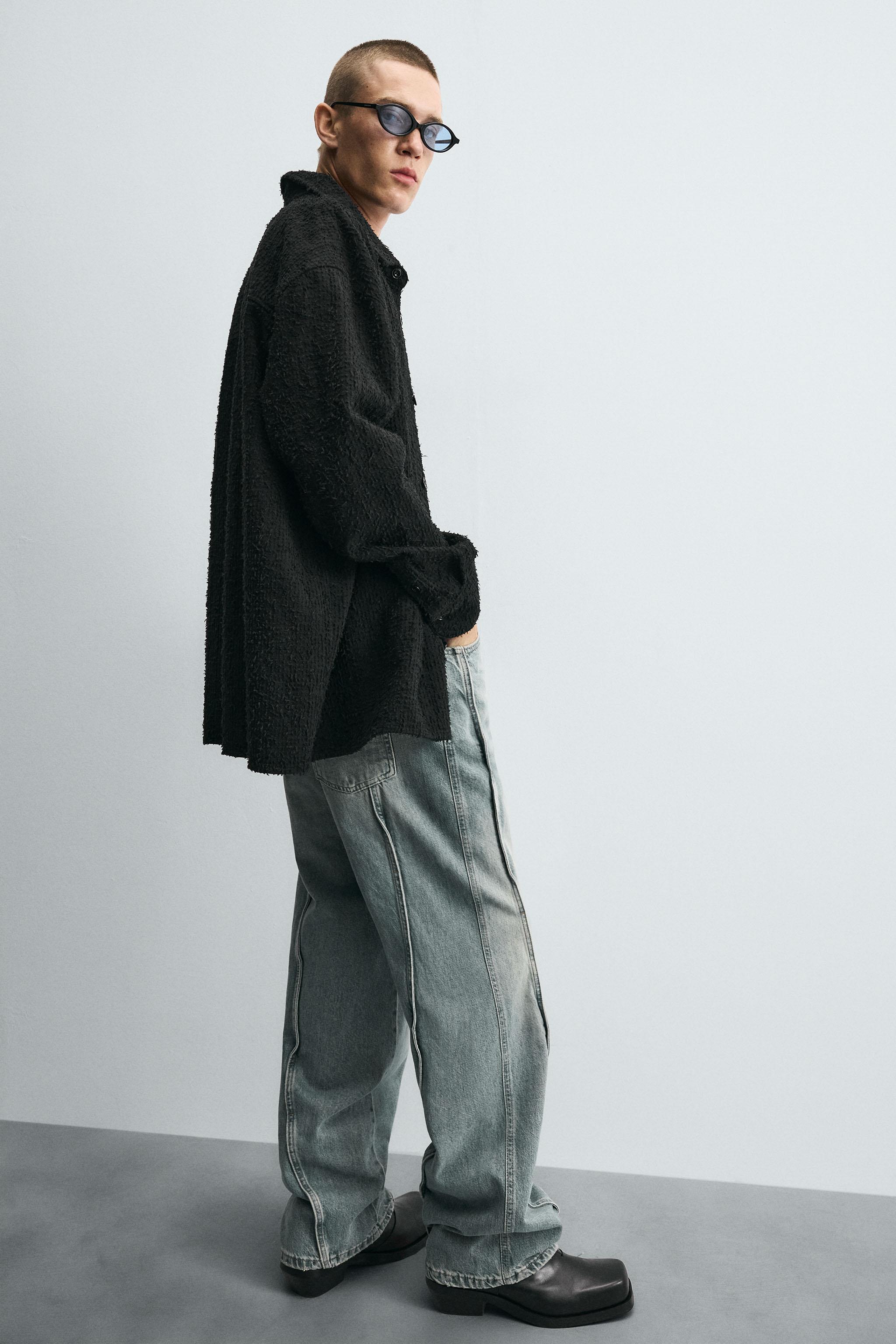 BAGGY FIT JEANS WITH SEAMS