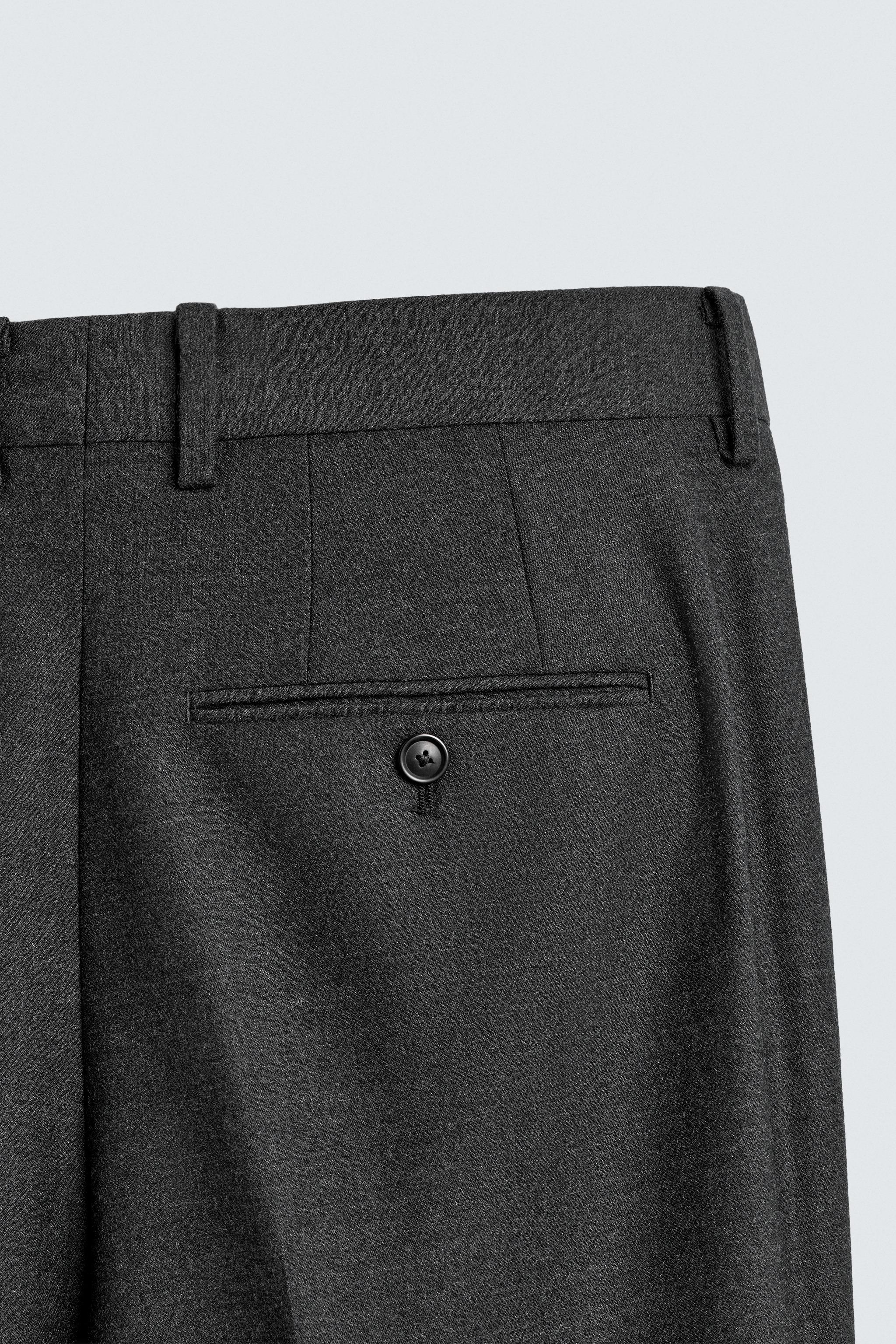 100% WOOL SUIT PANTS