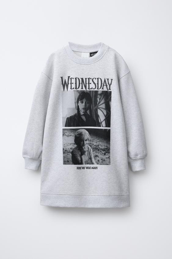 ROBE EN MOLLETON WEDNESDAY © Gris chiné ZARA Belgique Belgium