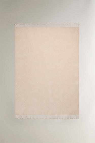 シェニール ブランケットライトベージュ0Zaraのシェニール ブランケット - ライトベージュ - 画像 0