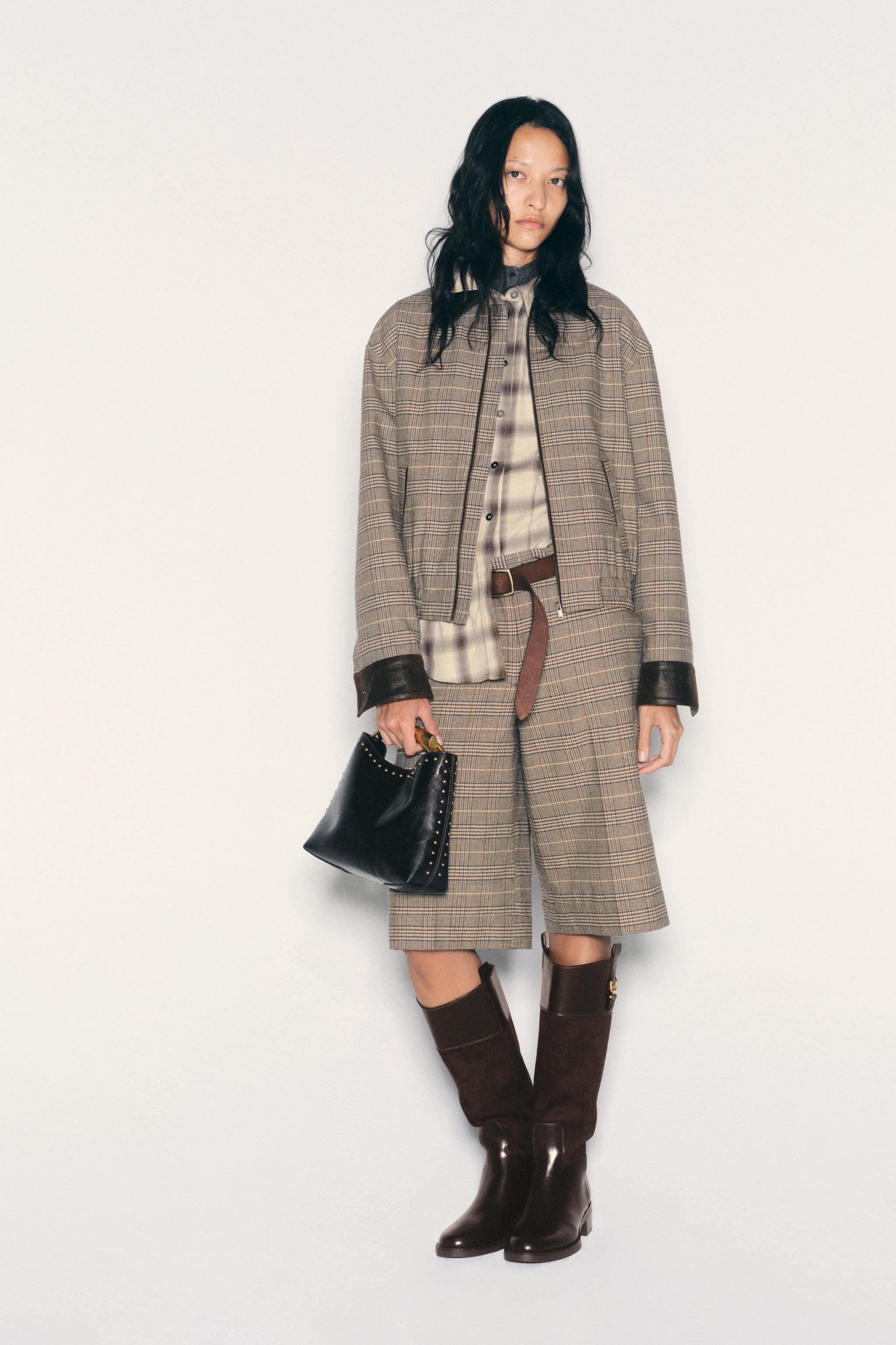 マチャマチャ　604590 MIXED MATERIAL RIDING BOOTS - Brown | ZARA United States