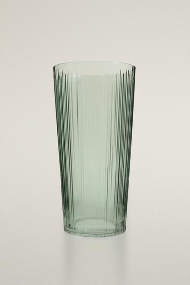 TALL DECORATIVE GLASS VASE — Green 1
