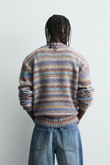 OPENWORK STRIPED SWEATER - Multicoloured by Zara - Image 2