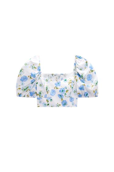 CROP TOP WITH A FLORAL PRINT
