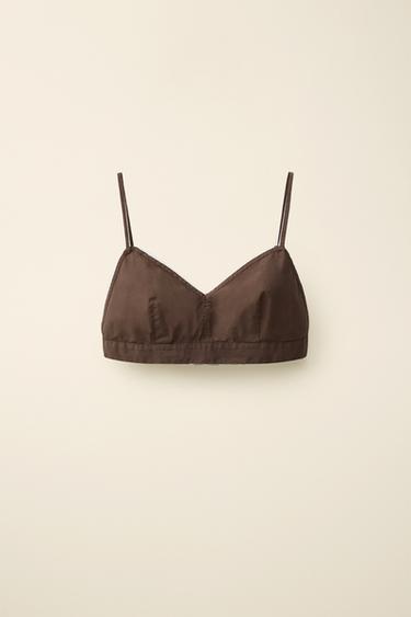 TOP POPELINA CREATED BY CARAMEL LONDON X ZARA - Chocolate de Zara