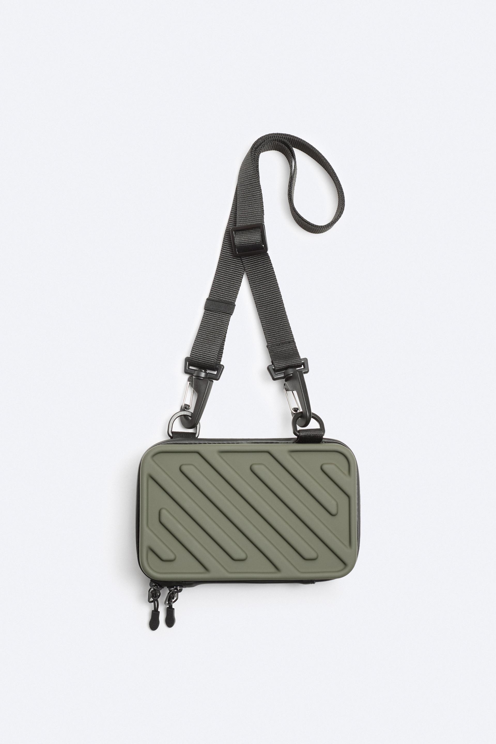 RIGID CROSSBODY BAG - Khaki Green | ZARA United States