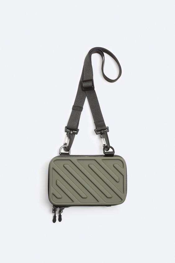 RIGID CROSSBODY BAG - Khaki Green | ZARA United States