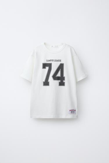 CAMISETA JOGGING - Blanco de Zara - Imagen 0