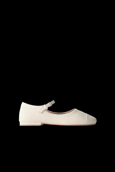 BAILARINA PIEL - Blanco de Zara - Imagen 0