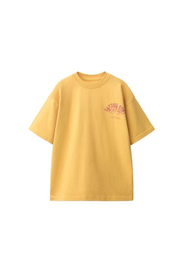 CAMISETA ESTAMPADO TEXTO - amarillo de Zara