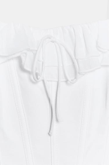 TOP BUSTIER À VOLANTS - Blanc de Zara - Image 4