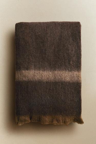 SOFT STRIPED THROW - Green by Zara - Image 4