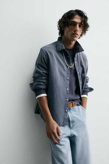 CHEMISE À CARREAUX ÉDITION LIMITÉE - Bleu de Zara - Image 5