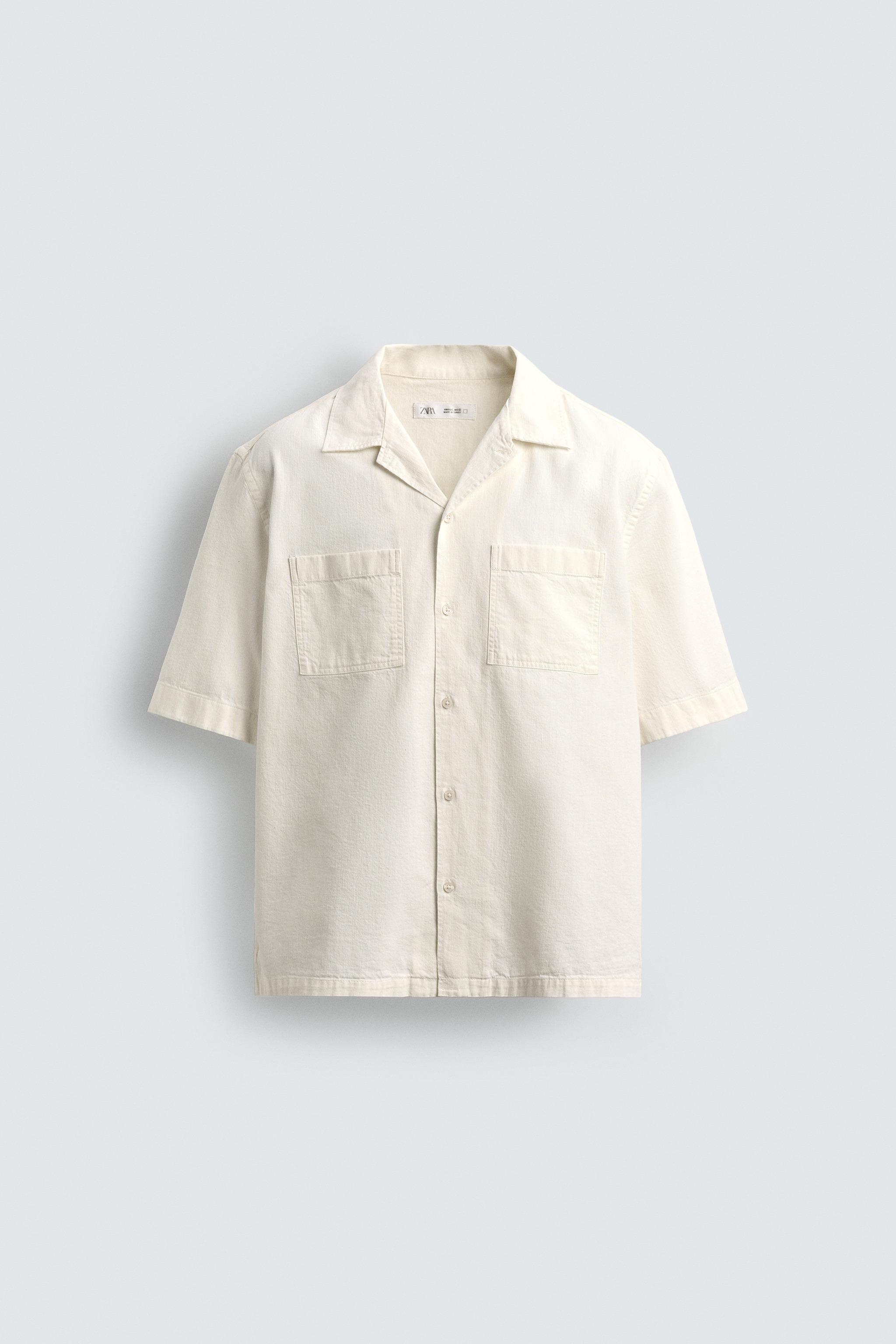 COTTON - LINEN SHIRT — Ecru