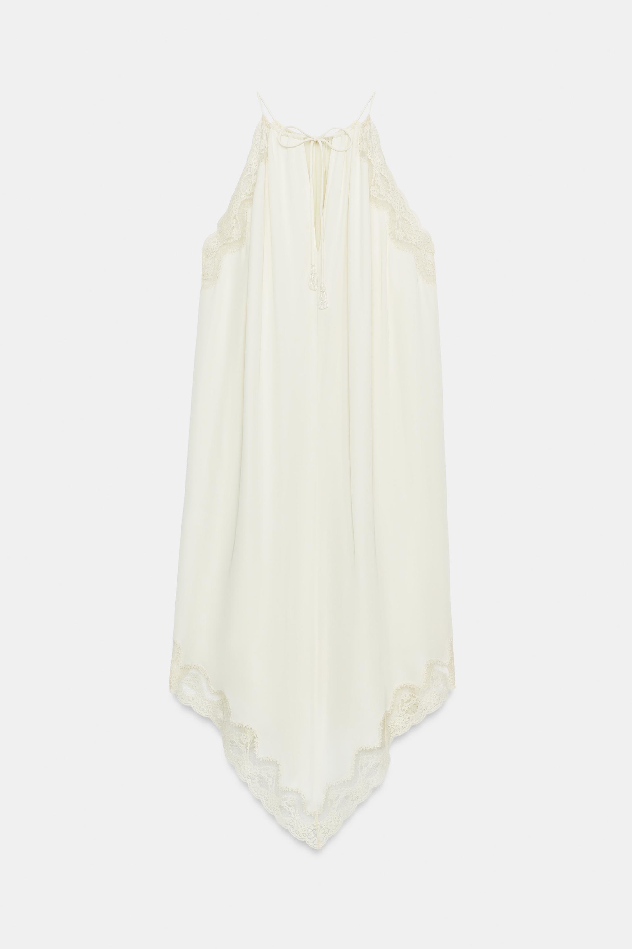 ZW COLLECTION COMBINATION LACE DRESS - Ecru | ZARA United States ZW COLLECTION COMBINATION LACE DRESS - Ecru | ZARA United States