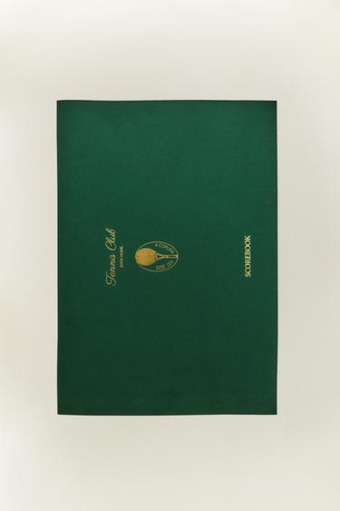 TENNIS SCORE NOTEBOOK - Green by Zara