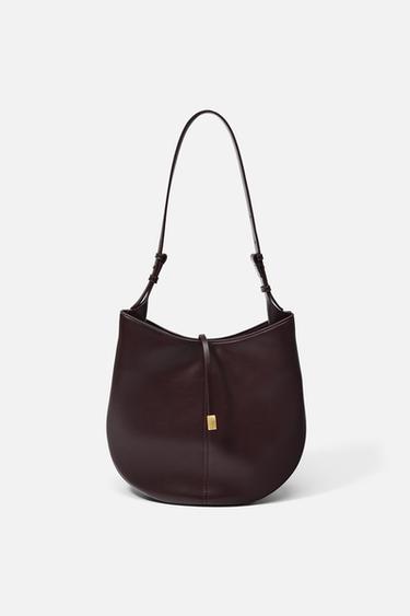 BUCKET BAG WITH HANGER DETAIL - Burgundy Red by Zara