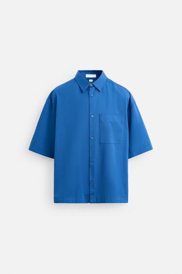 BOXY FIT SHIRT - Bluish by Zara - Image 7