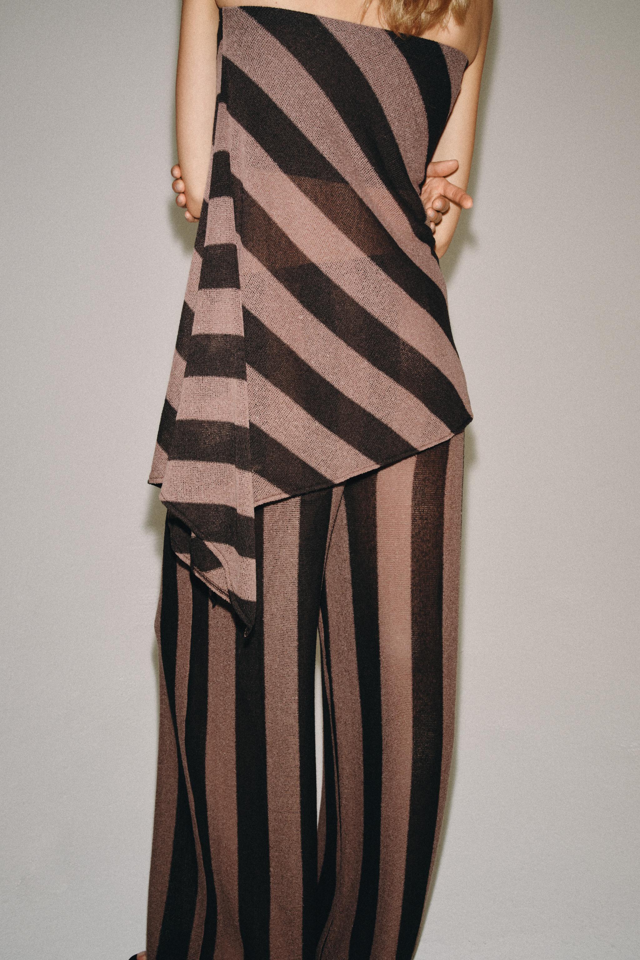 TOP BUSTIER RUSTIQUE À RAYURES