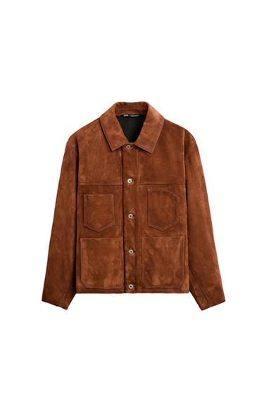 LEATHER JACKET WITH POCKETS