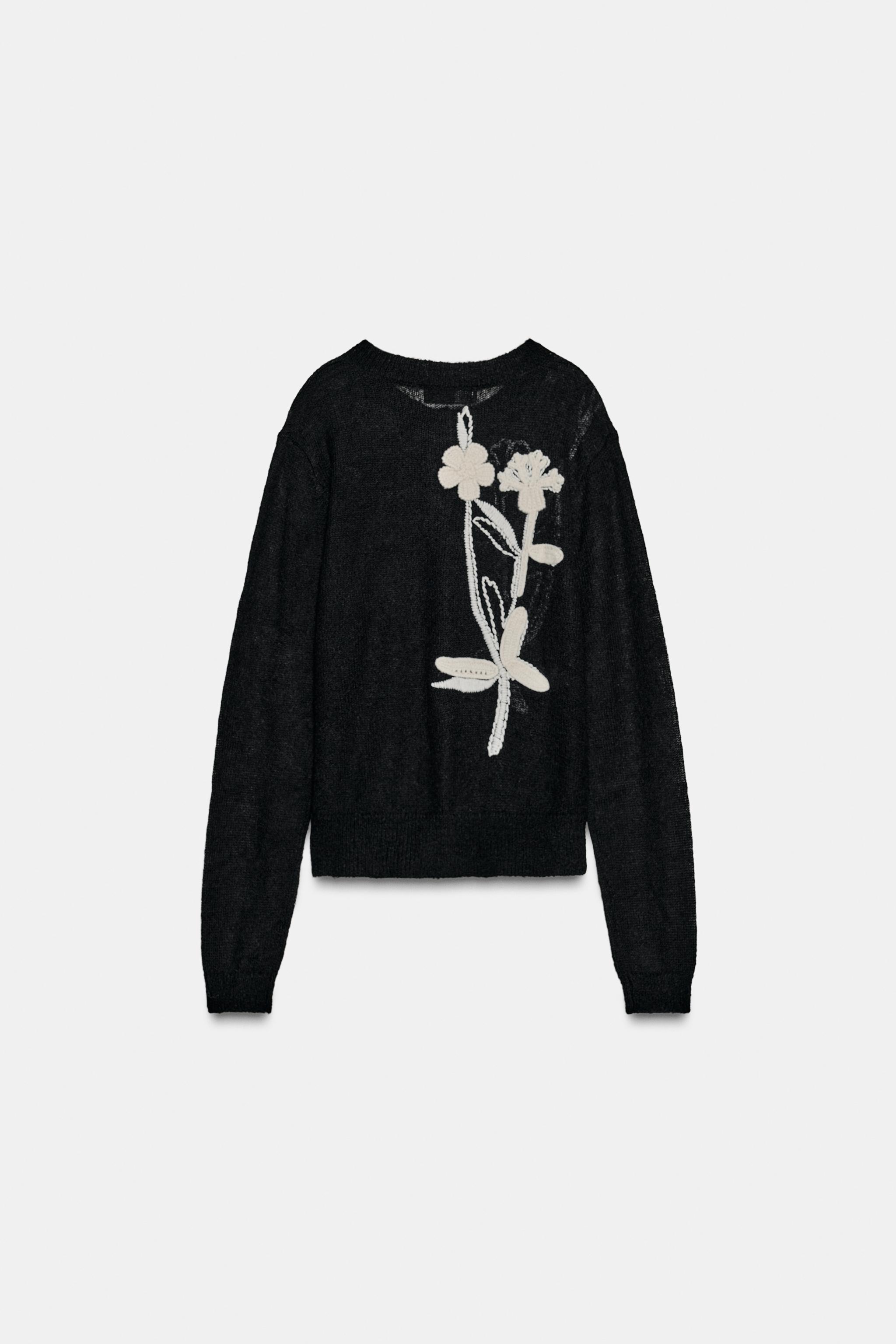 【danbo♡】Rose flower motif cardigan danbo♡様専用】Rose flower motif cardigan