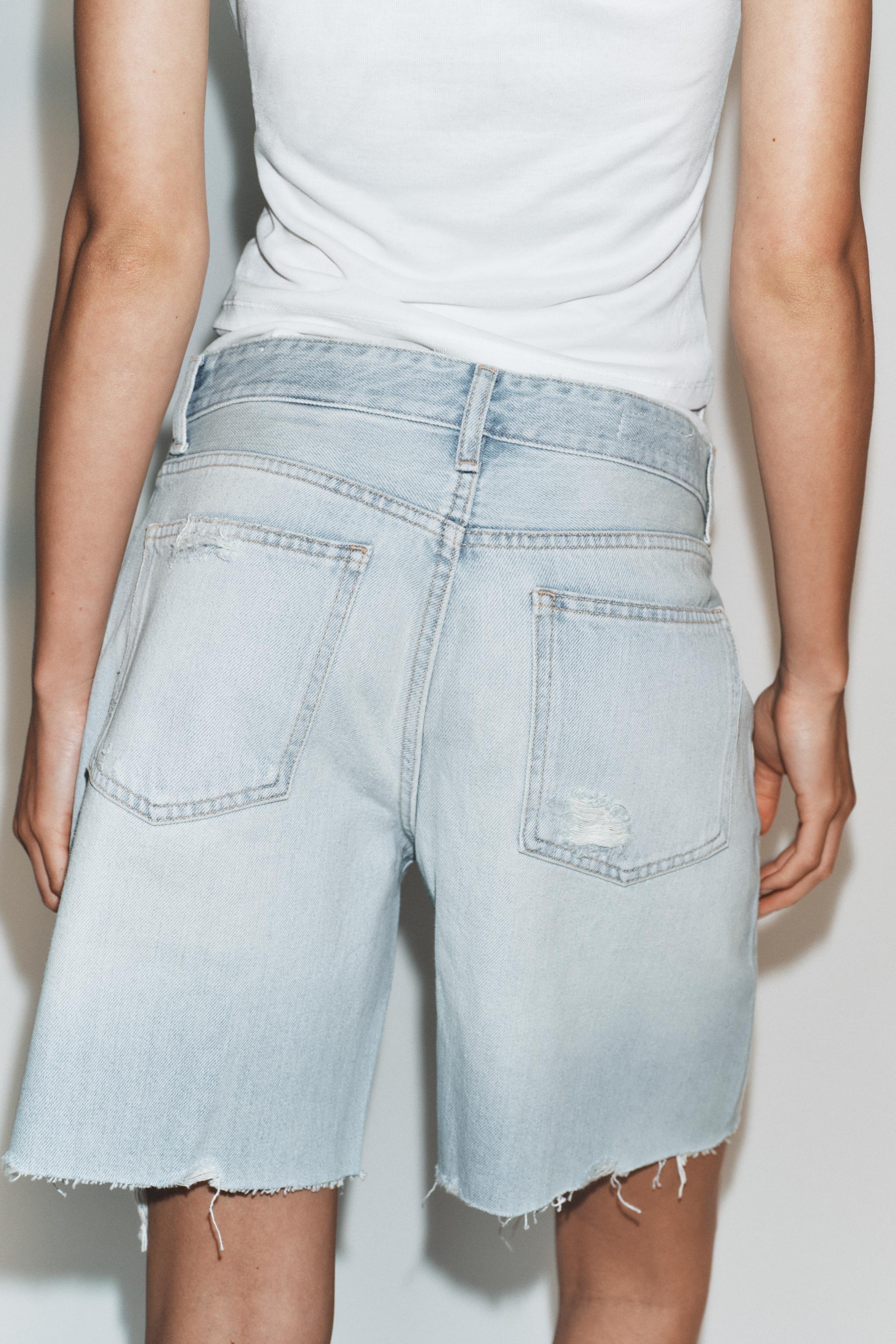 TRF MID RISE DENIM SHORTS