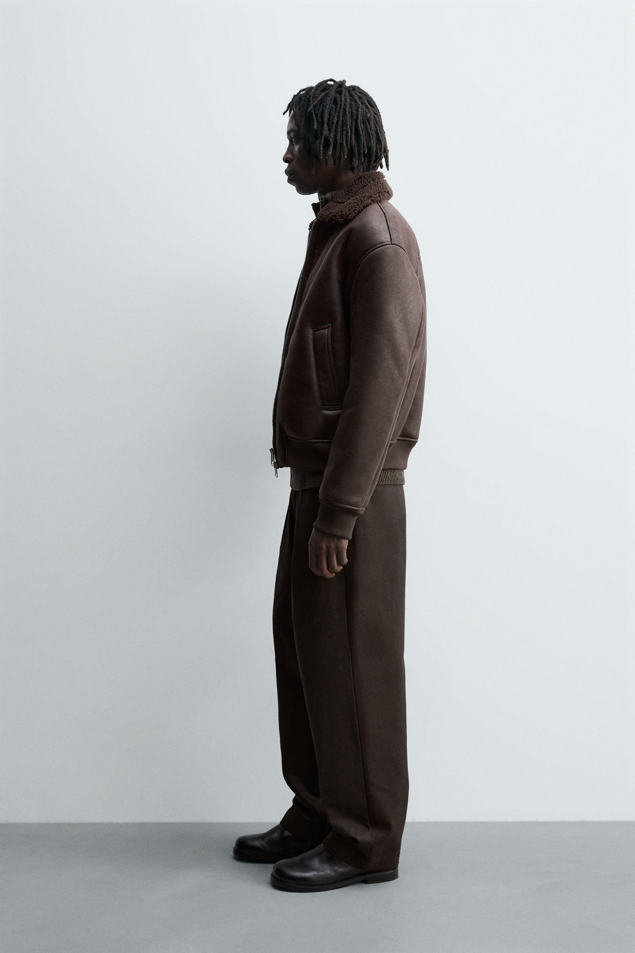 DOUBLE FACED FAUX LEATHER JACKET