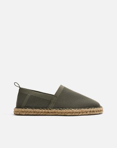 KNITTED FABRIC ESPADRILLE - Green by Zara