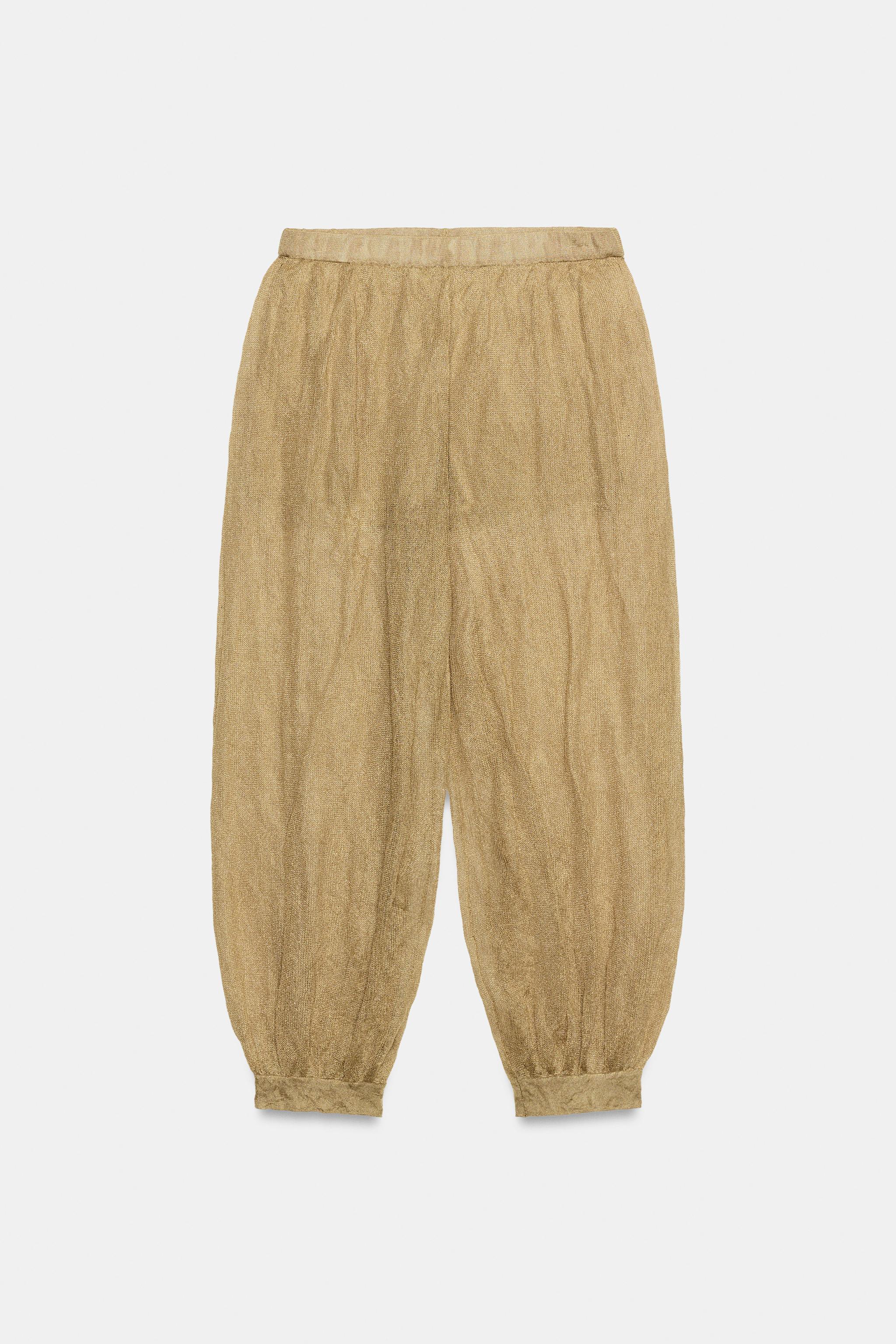 PANTALON BOUFFANT EN MAILLE FINE