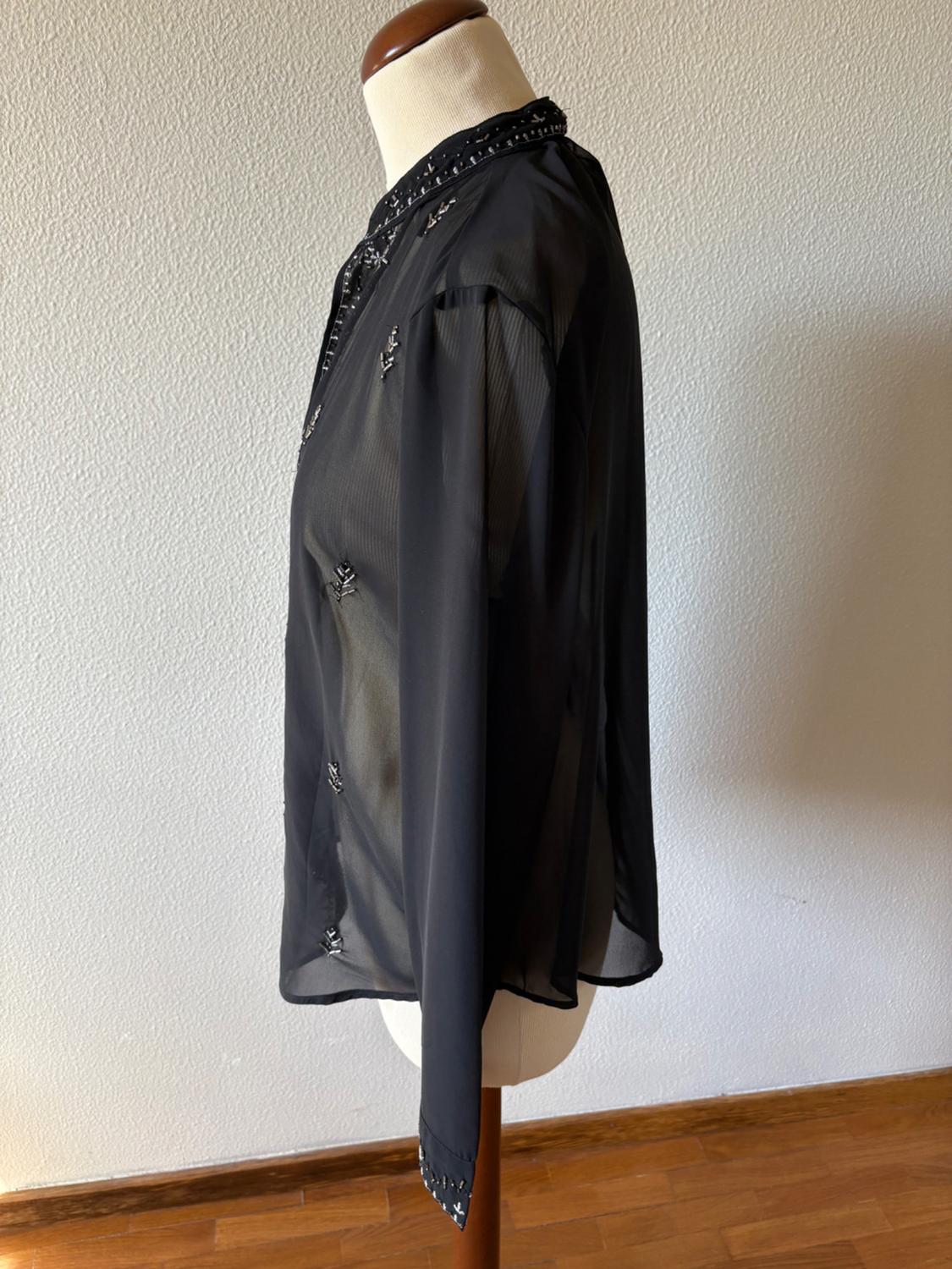 SEMI-SHEER BLOUSE WITH BEADS - Image 2