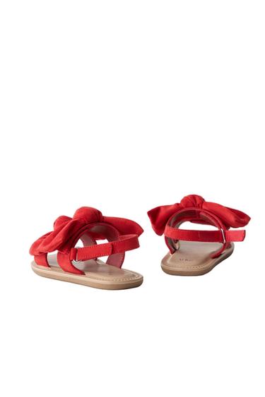 Zara BOW SANDALS - Red