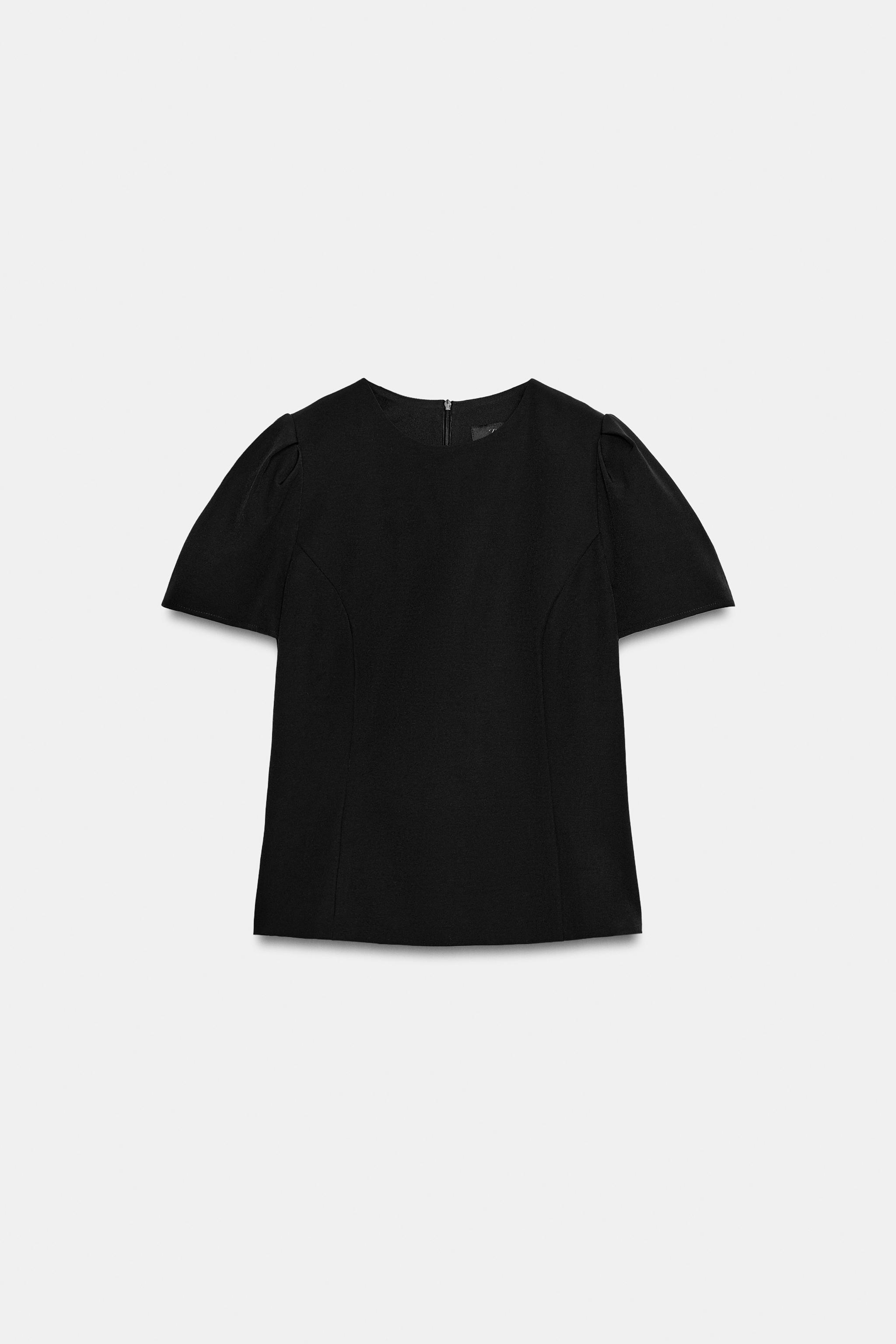 Zara Balon Kollu Top görsel 6