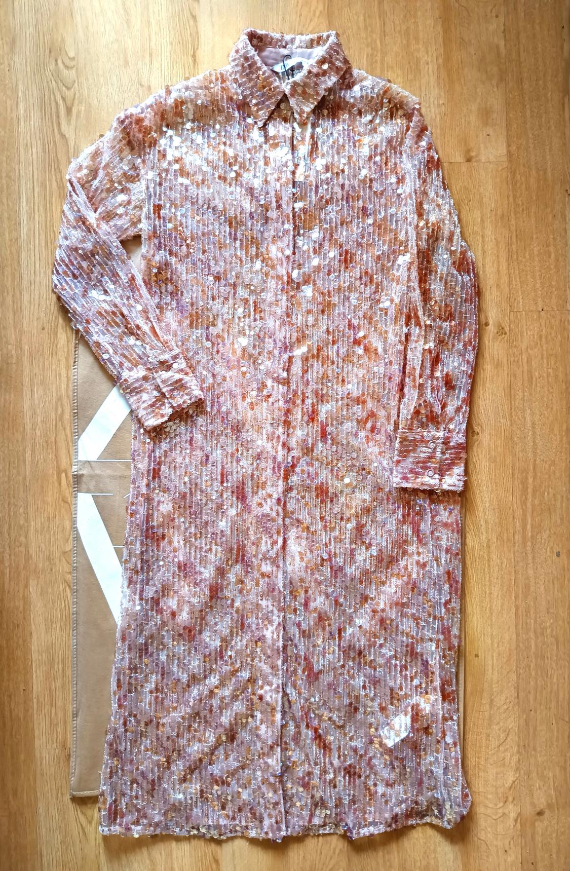 LONG SHIRT WITH SEQUINS