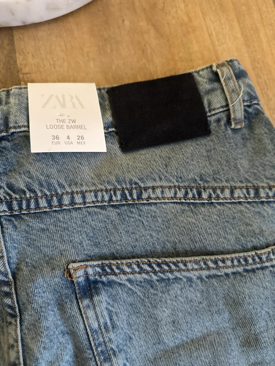ZW COLLECTION LOOSE BARREL MID-WAIST JEANS - Image 4