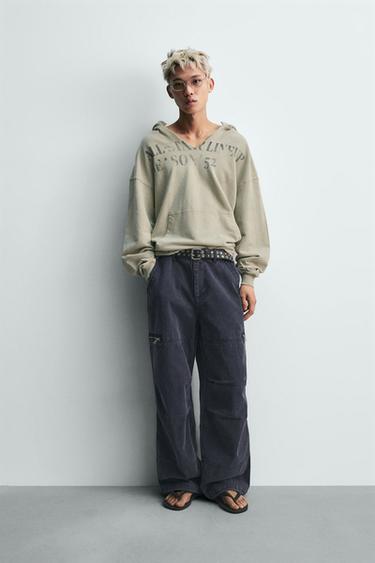 QUẦN CARGO PARACHUTE - Xanh dương từ Zara