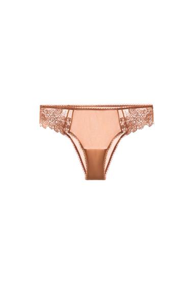 MESH AND LACE BRIEFS - Brick by Zara