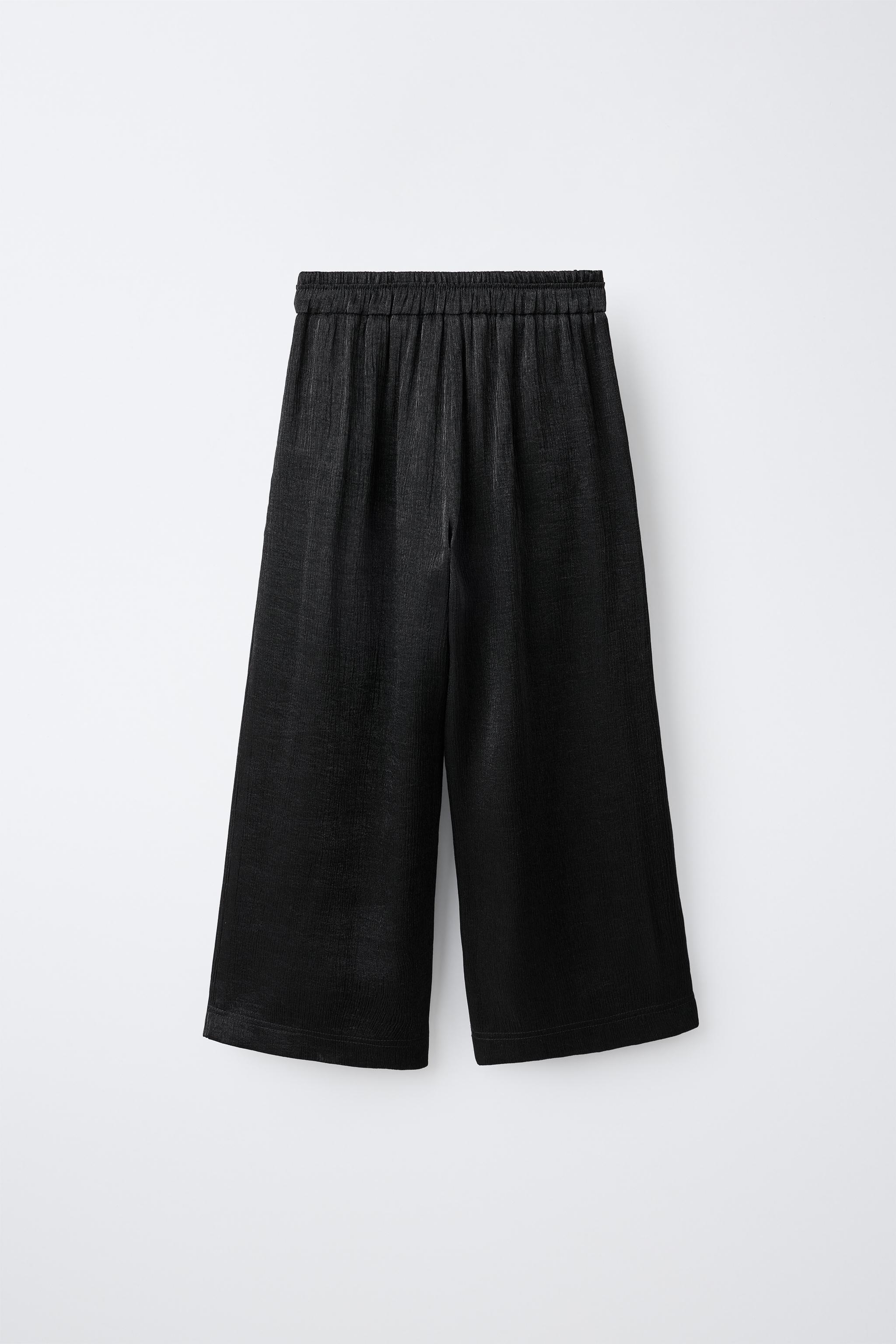 PANTALON WIDE LEG TEXTURÉ