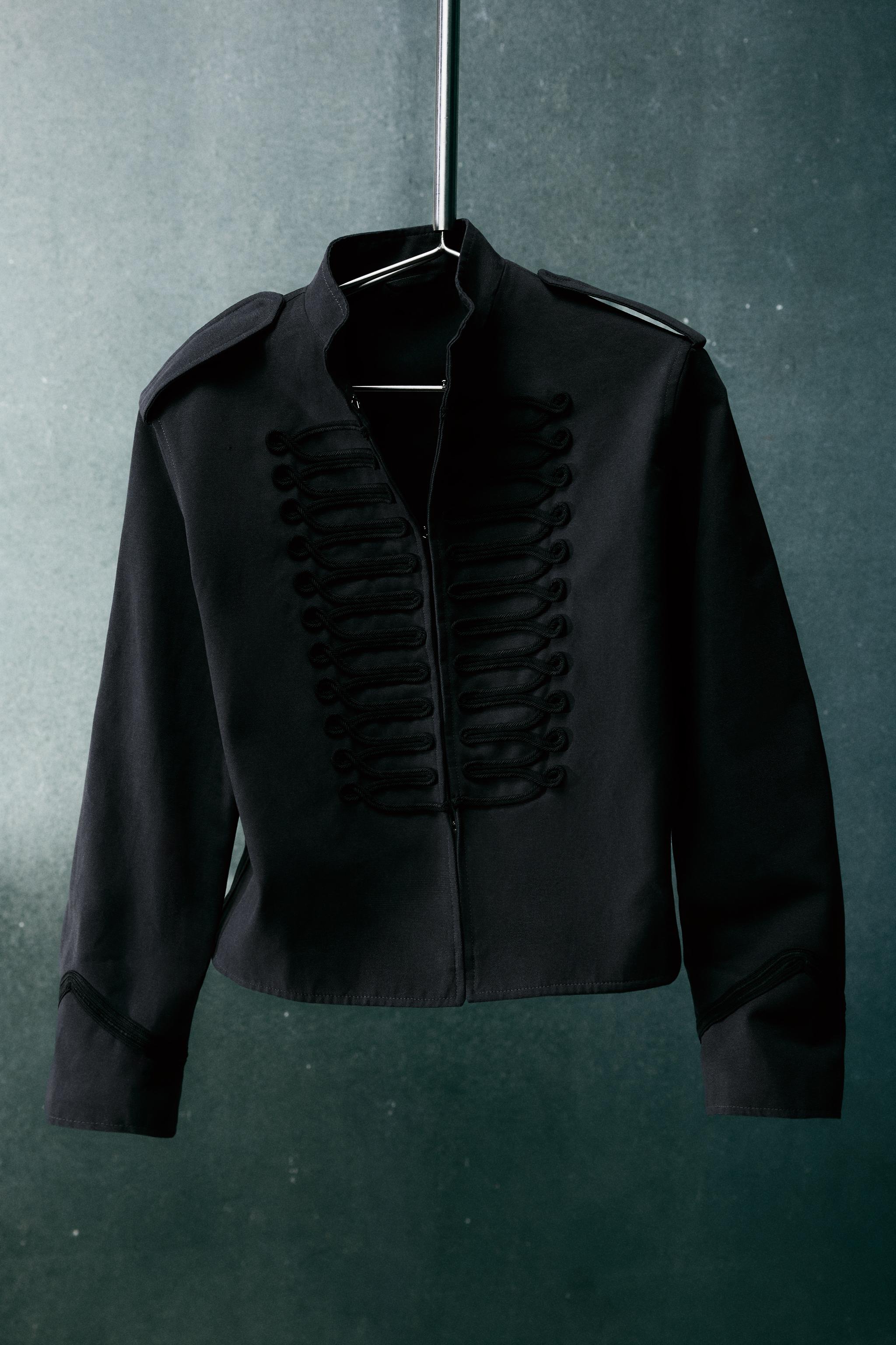 LIMITED EDITION CROPPED FIT JACKET WITH TABS - Greenish | ZARA New