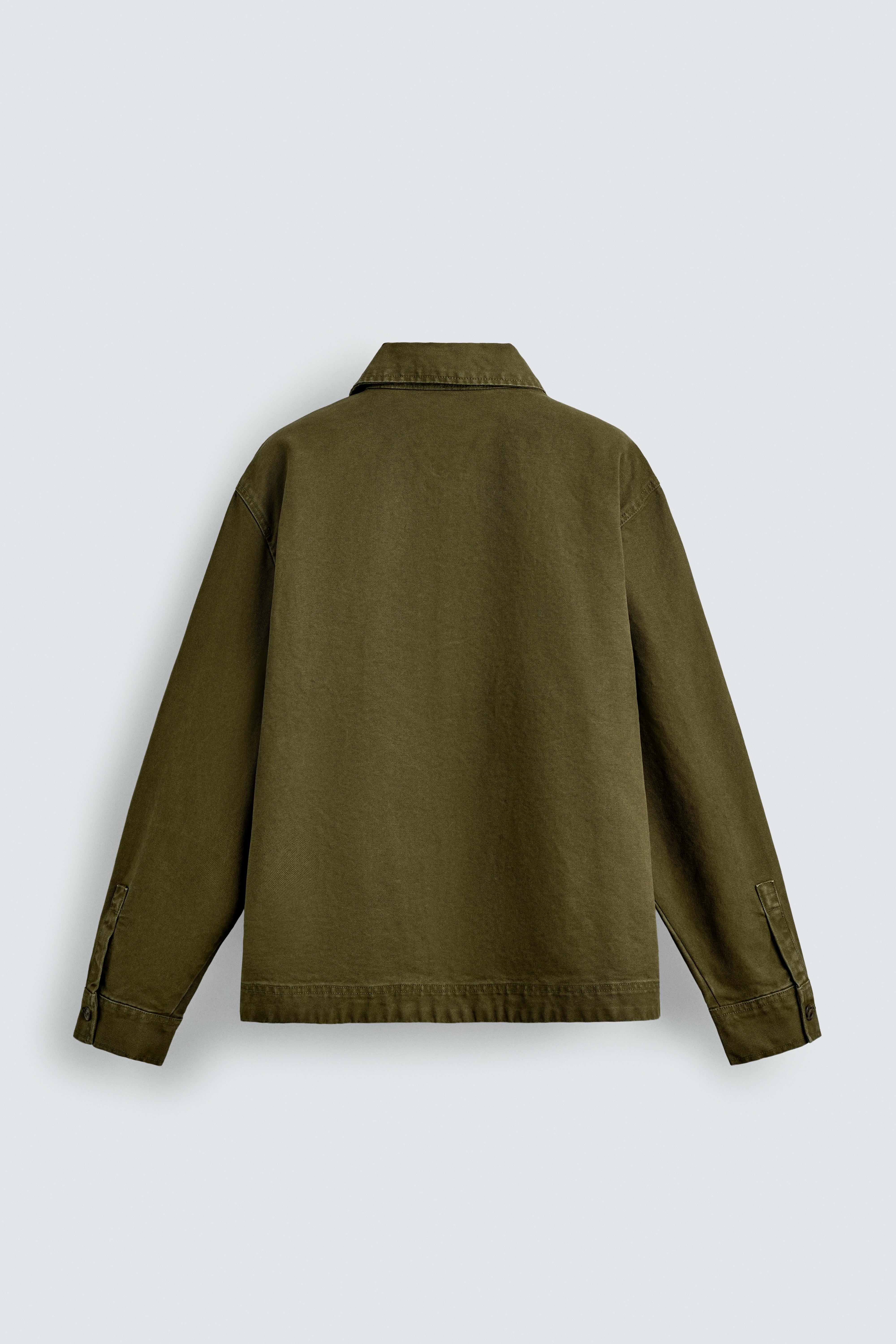 RELAXED FIT OVERSHIRT WITH POCKETS - Moss green | ZARA India