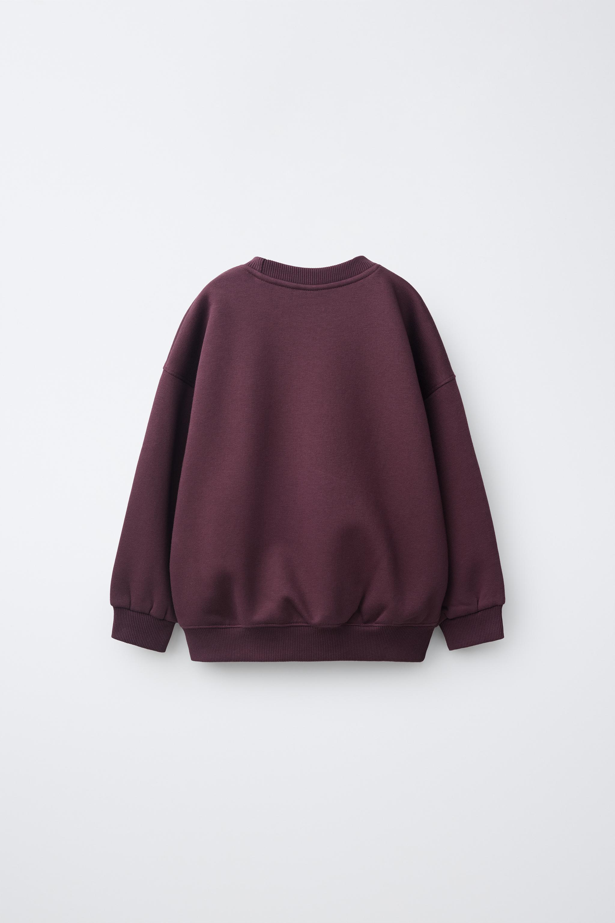 PLAIN SWEATSHIRT — Maroon