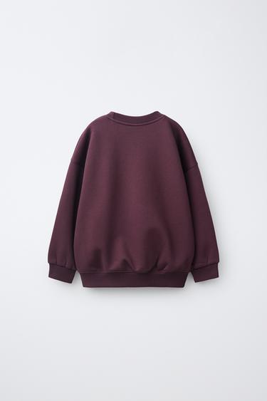 PLAIN SWEATSHIRT — Maroon 2