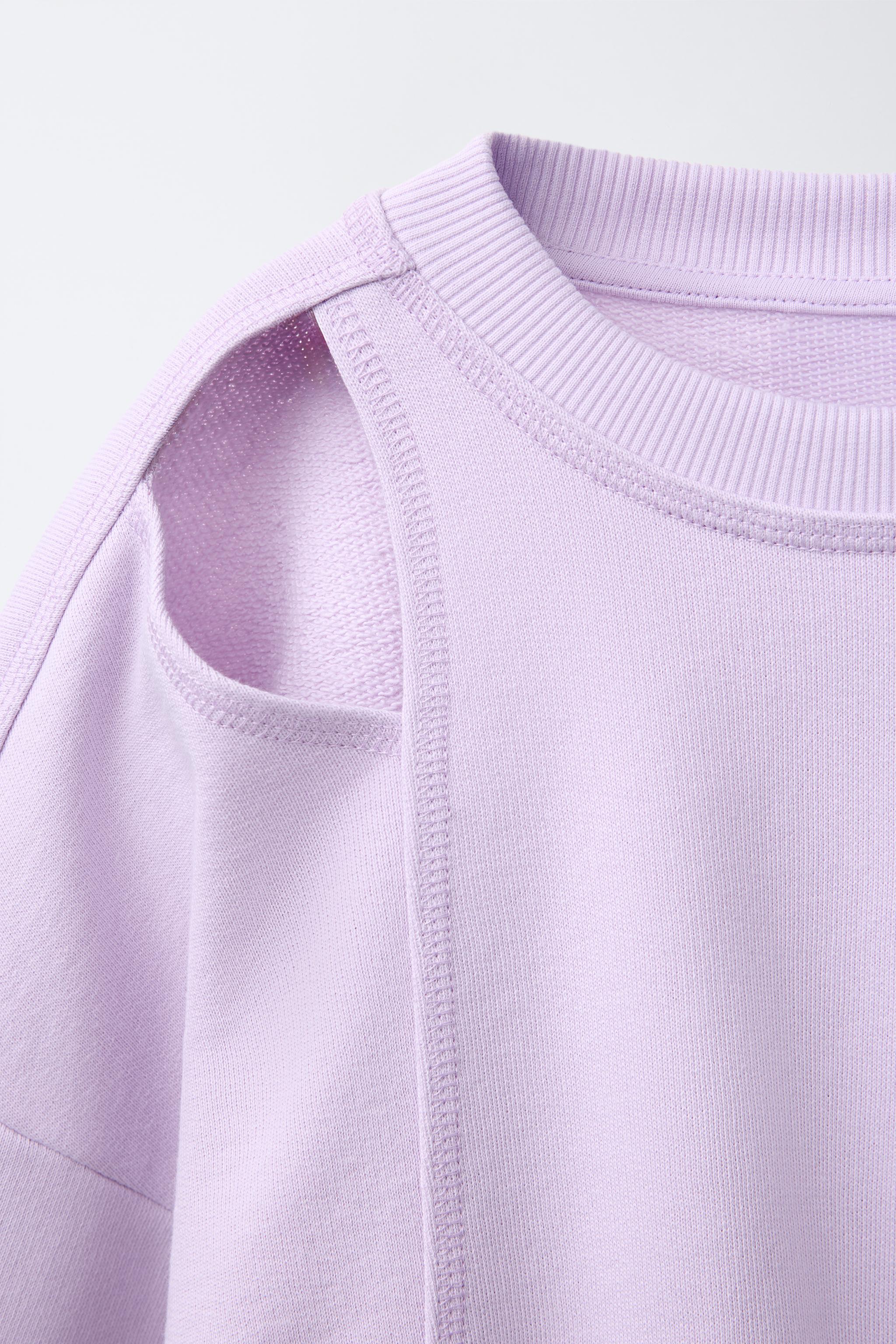 ♡___1226♡ CUT OUT SWEATSHIRT - Lime green | ZARA United States