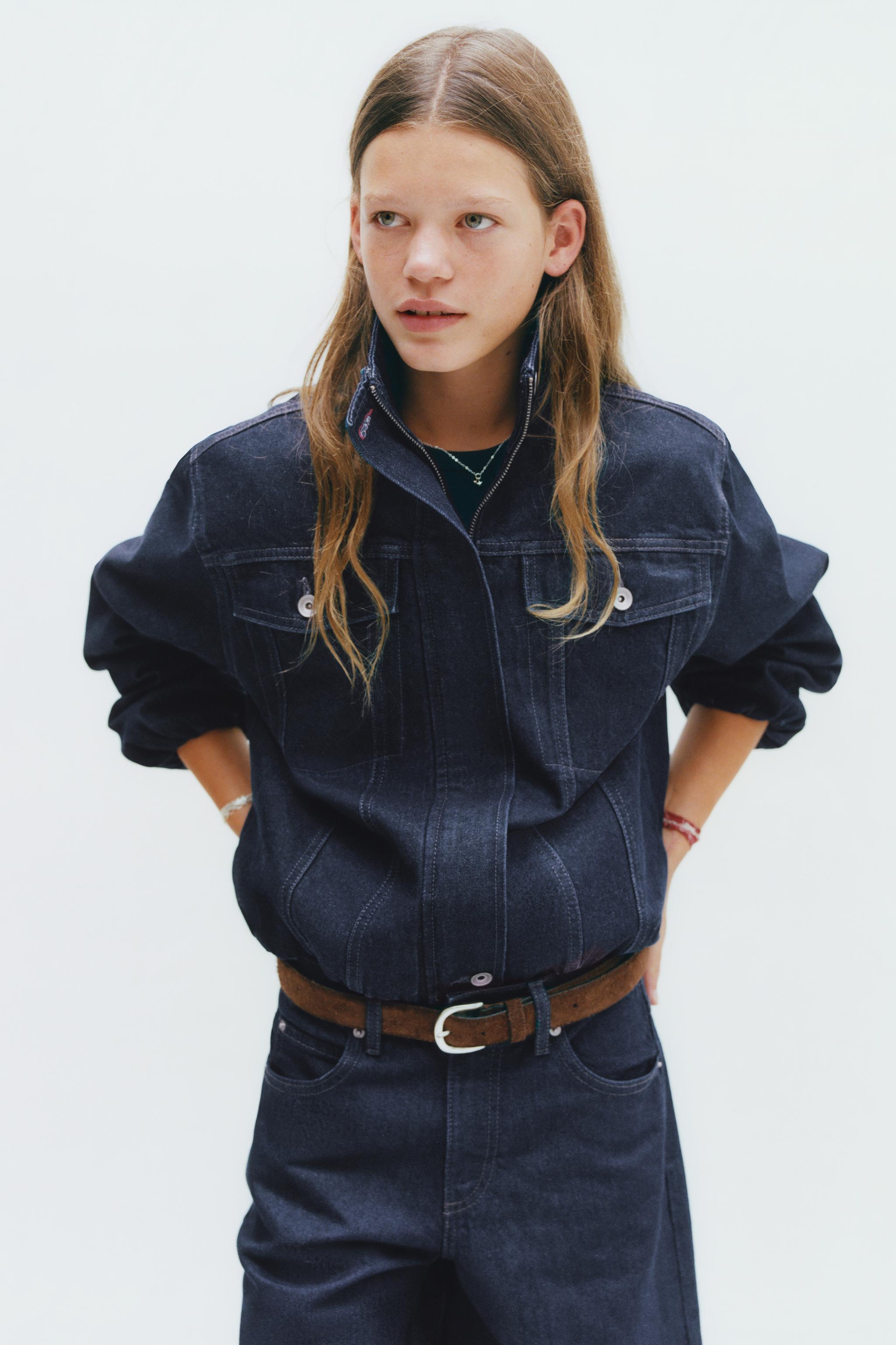 Детские куртки Zara BALLOON DENIM JACKET — фото 6