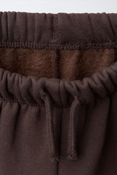 PANTALON BALLON AVEC DOUBLURE POLAIRE - Chocolat de Zara - Image 2
