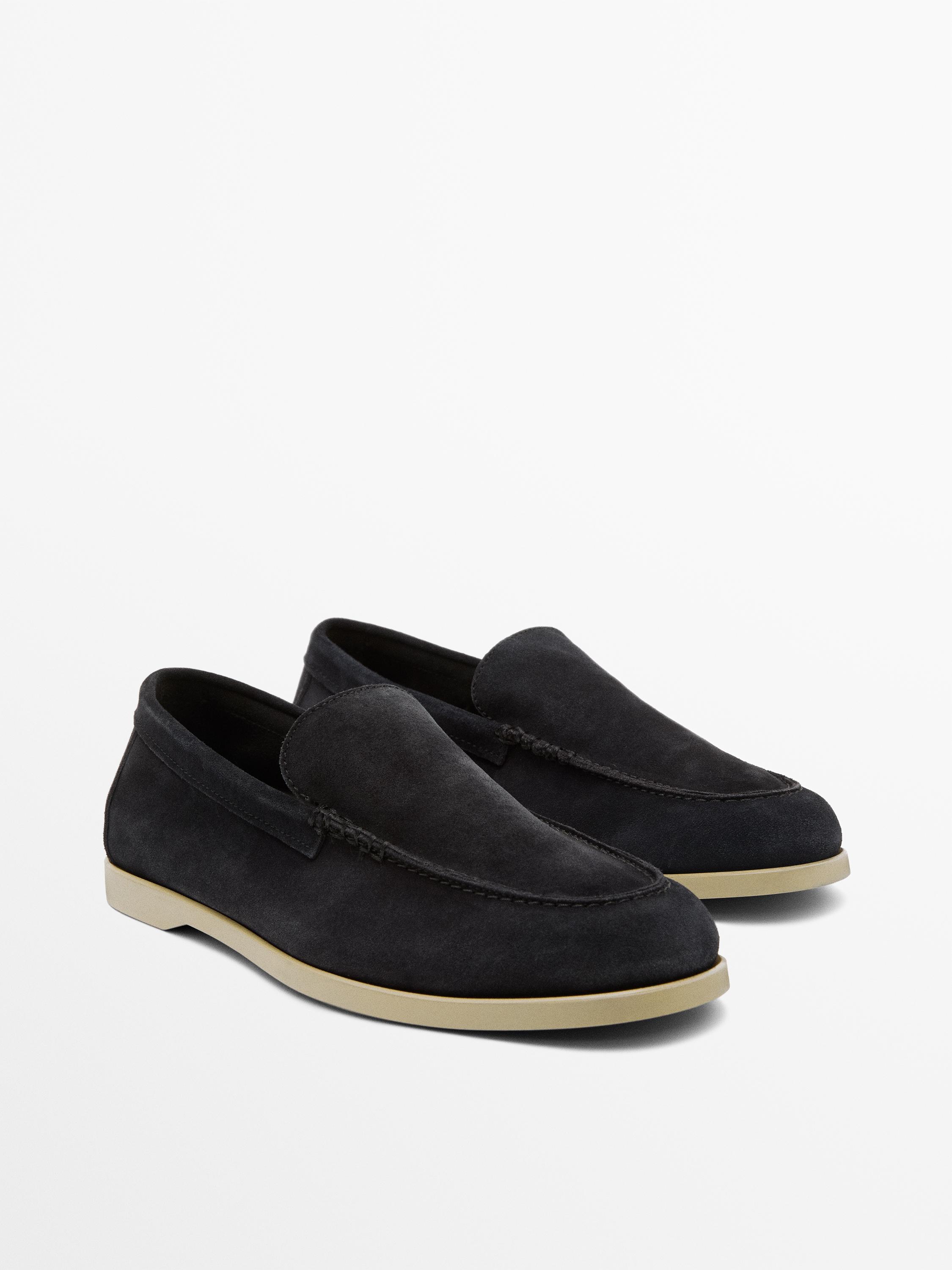 Mocassin en croûte de cuir souple