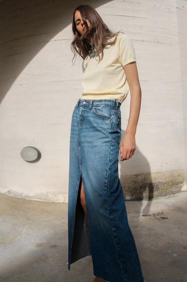 PLAIN KNIT TOP WITH CONTRAST TRIMS - Light yellow by Zara - Image 0