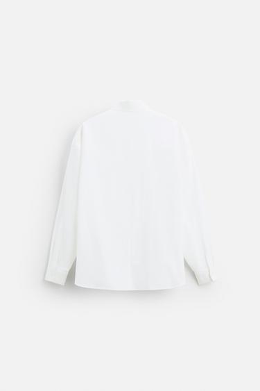 OVERSIZE FIT OXFORD SHIRT - White by Zara - Image 9