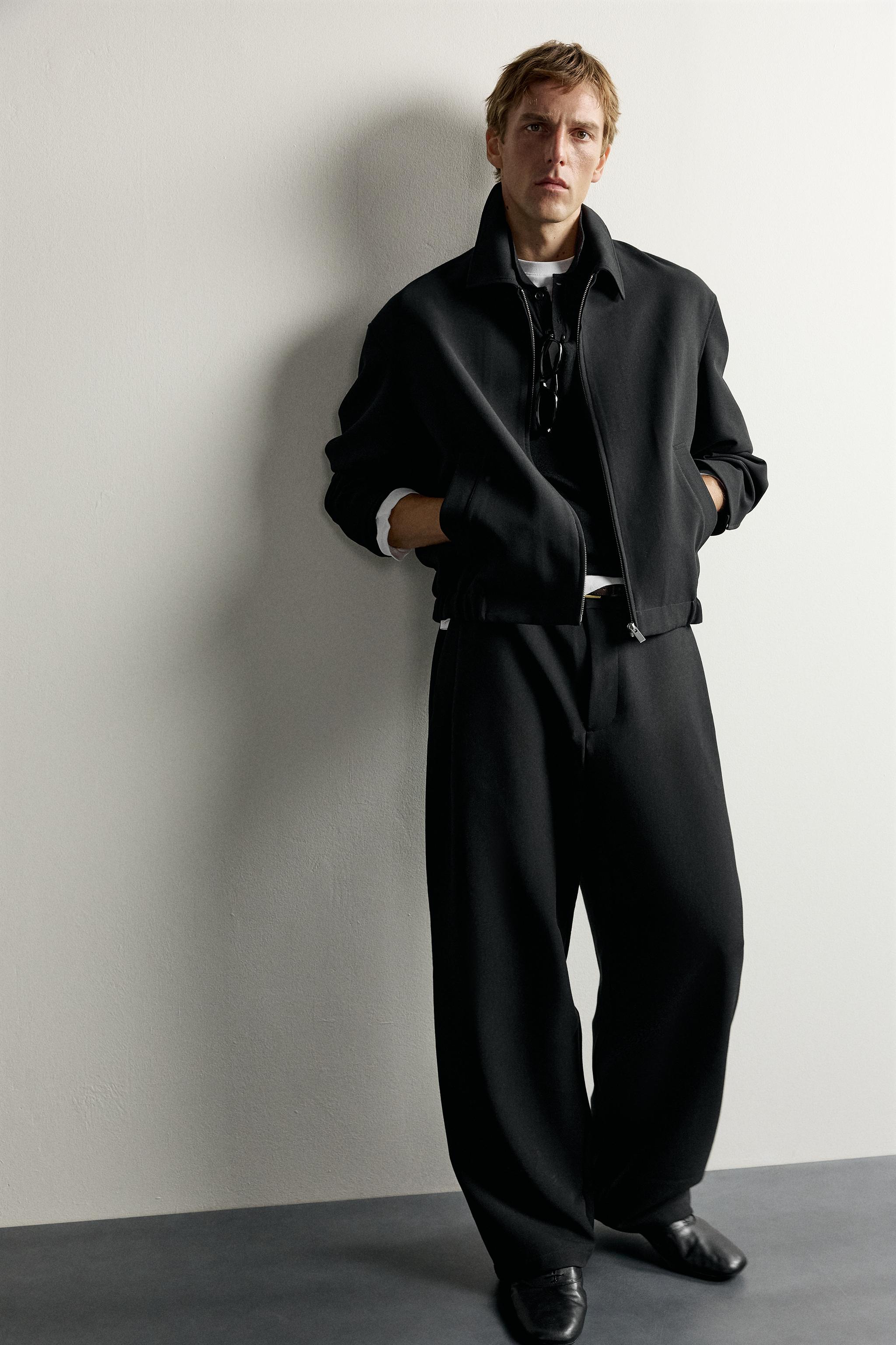 SIDE-PLEAT WIDE-FIT PANTS